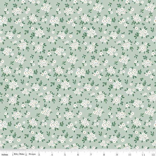Sweet Cotton Tales-Blooming Bliss by Cayla Naylor- C17315-SAGE- Riley Blake- Cotton Quilting Fabric- Lane to Grace