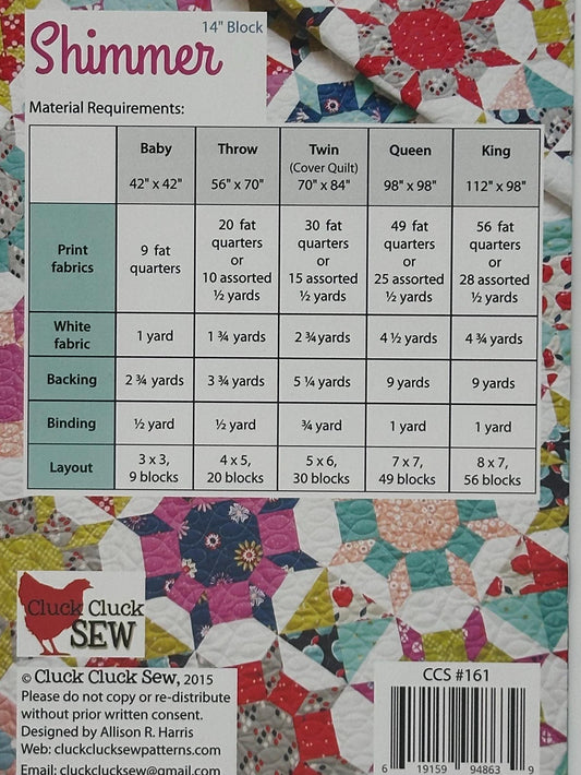 Shimmer by Cluck Cluck Sew- FQ Friendly-Paper Pattern- CCS161- Lane to Grace