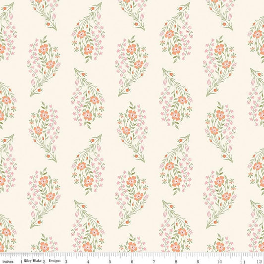 Peach Cobbler by Lily Ashbury-C17422-Day Dream Cream- Riley Blake- Cotton Quilting Fabric- Lane to Grace