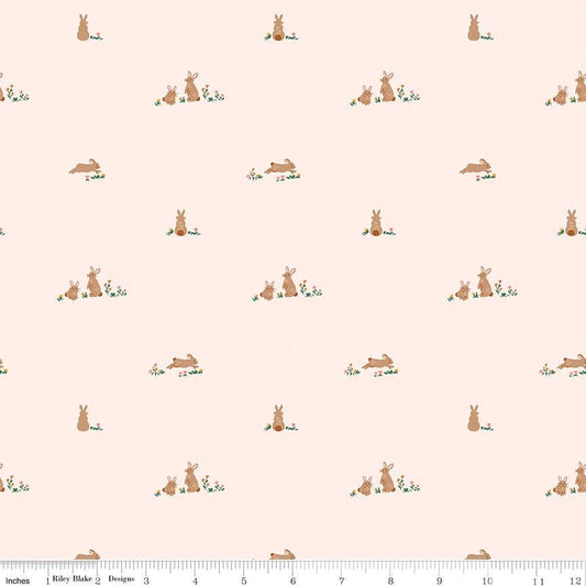 Sweet Cotton Tales- Flopsy Fields by Cayla Naylor-C17312-BLUSH- Riley Blake- Cotton Quilting Fabric- Lane to Grace