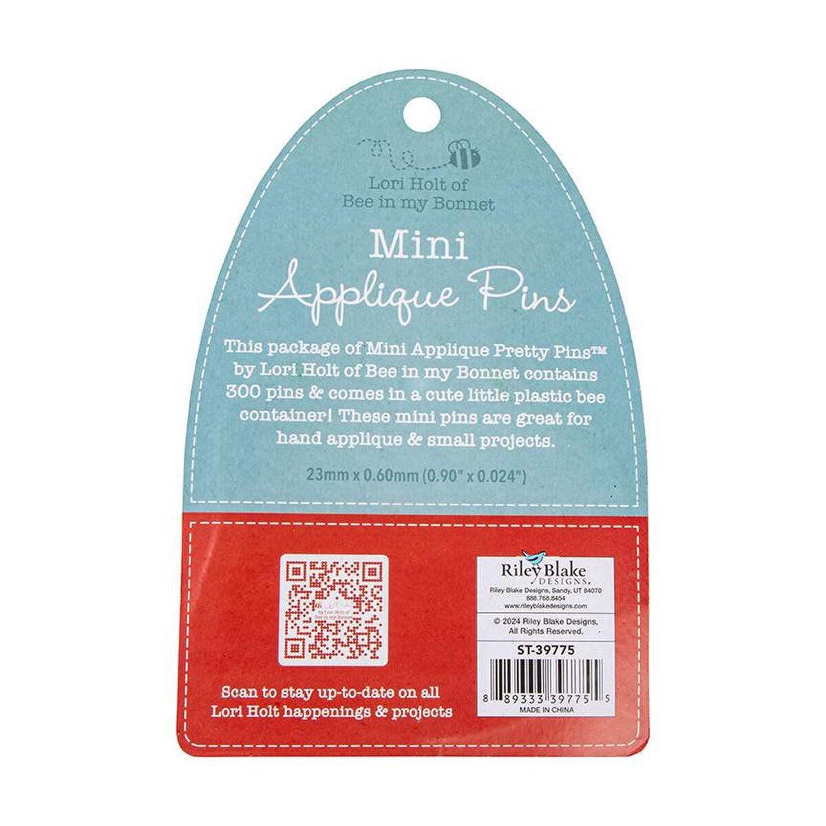 Pretty Pins- 300 Mini Appliqué Pins- by Lori Holt- ST-39775- Riley Blake- Lane to Grace
