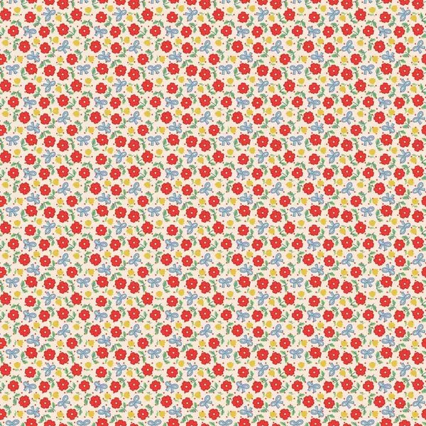 Bluebells and Buttercups- Poppie Cotton- BL26868- Hey Darlin- Red