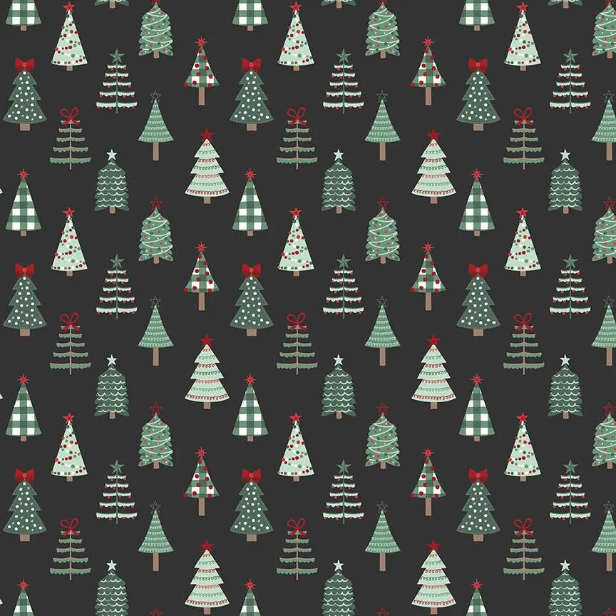 Evergreen Wishes by Traci Reed- C17811-Black- Riley Blake-
