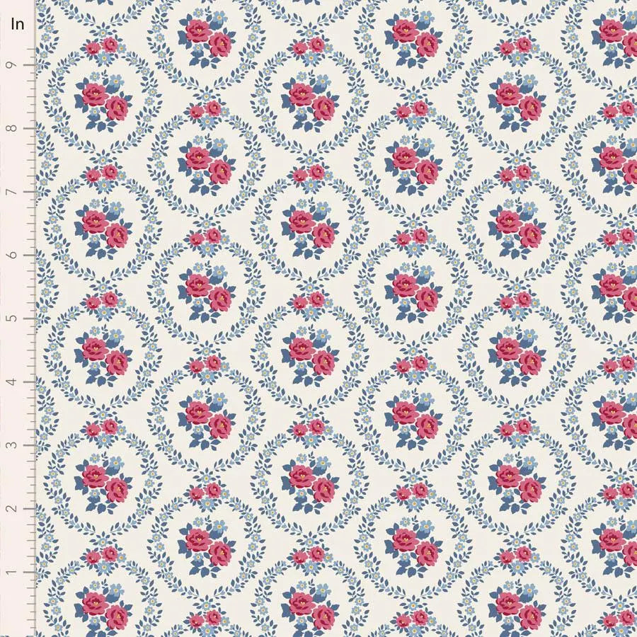 PREORDER Village Life- Mable- Tilda- 100692- Cold Cream- Cotton Quilting Fabric- Lane to Grace- Ships OCT 2026