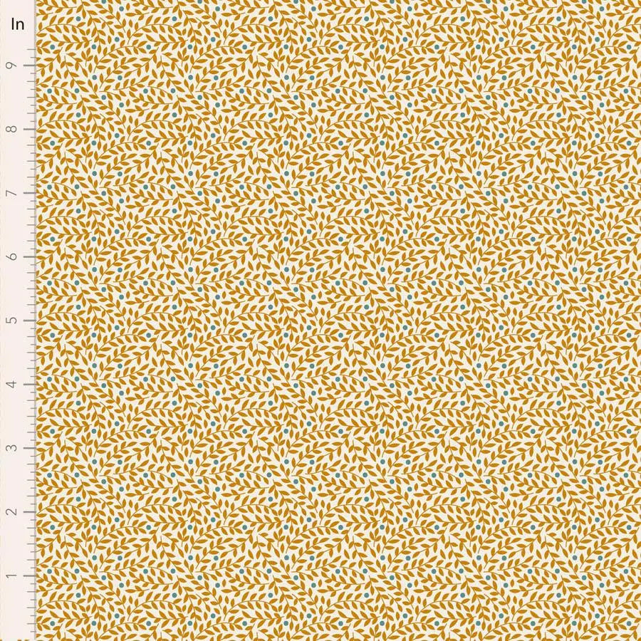 PREORDER Village Life Blenders- Lillian- Tilda- 110175- Ochre- Cotton Quilting Fabric- Lane to Grace- Ships OCT 2026