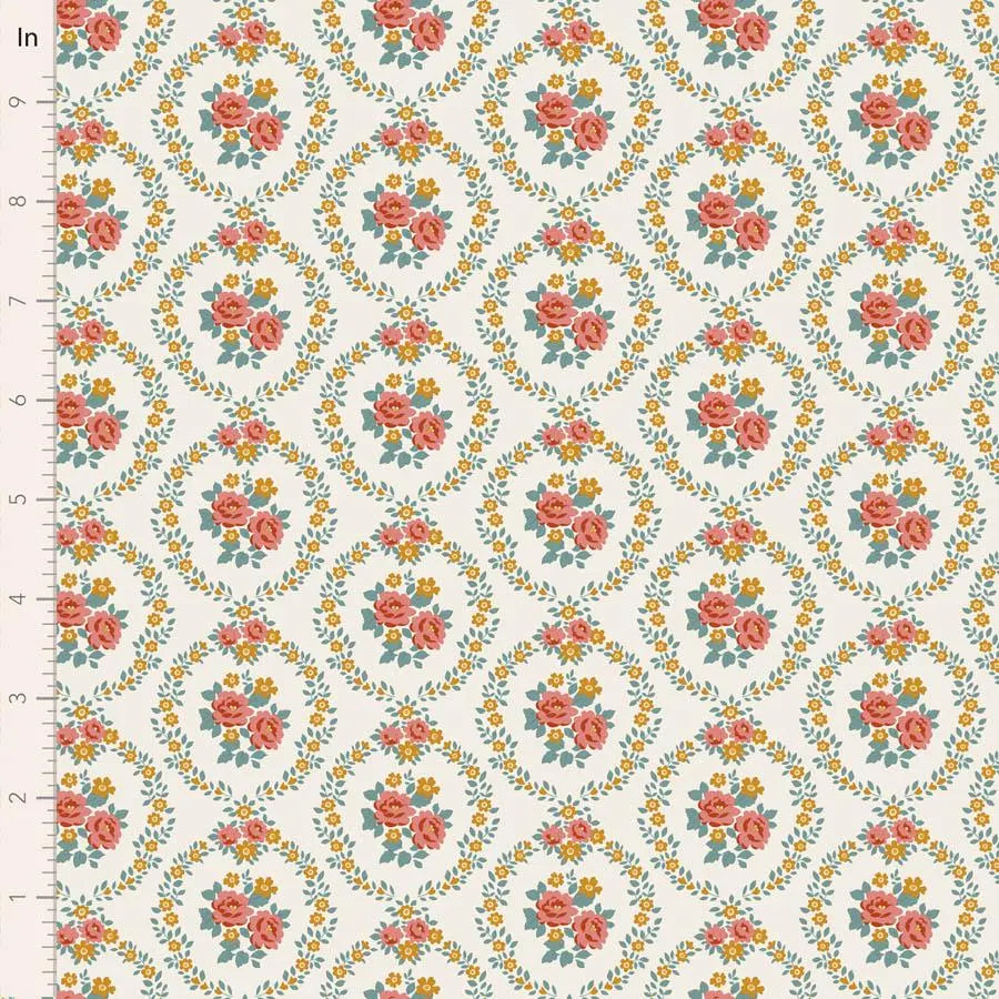 PREORDER Village Life- Mable- Tilda- 100682- Warm Cream- Cotton Quilting Fabric- Lane to Grace- Ships OCT 2026