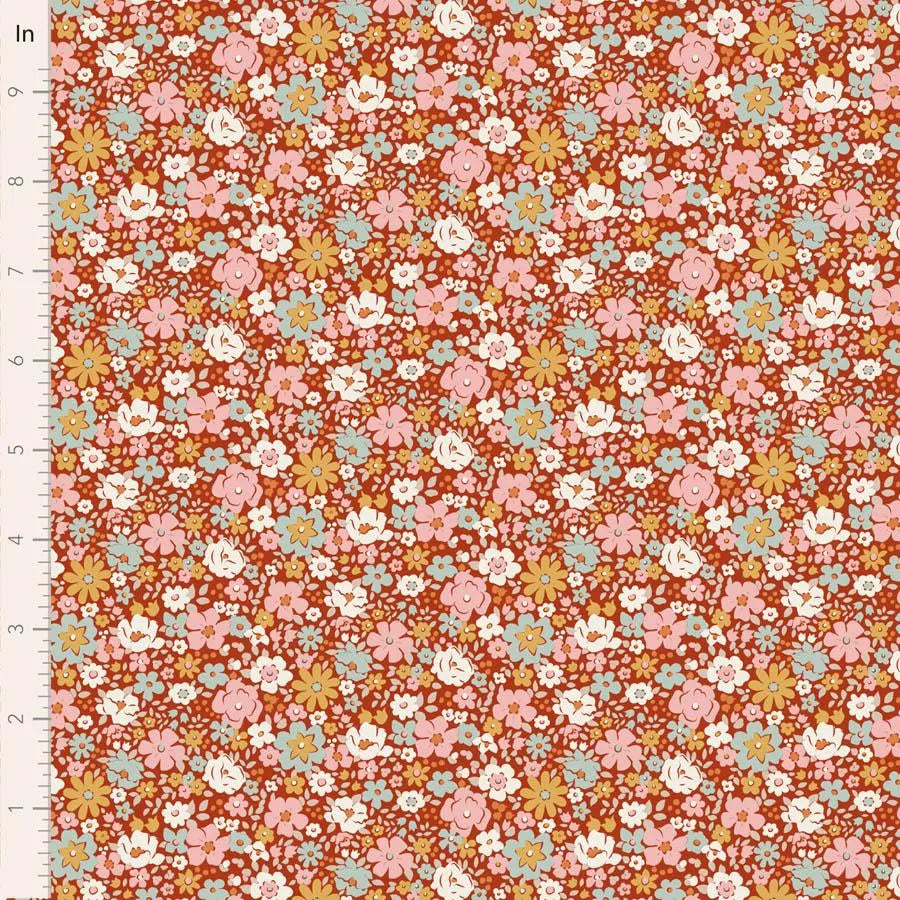 PREORDER Village Life- Esther- Tilda- 100685- Rust- Cotton Quilting Fabric- Lane to Grace- Ships OCT 2026