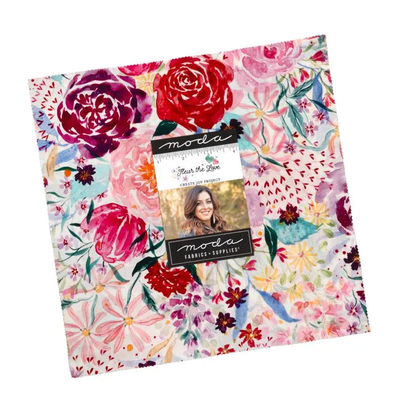 Fleur the Love by Create Joy Project- 10in. Layer Cake- 42PC-39880LC- Moda