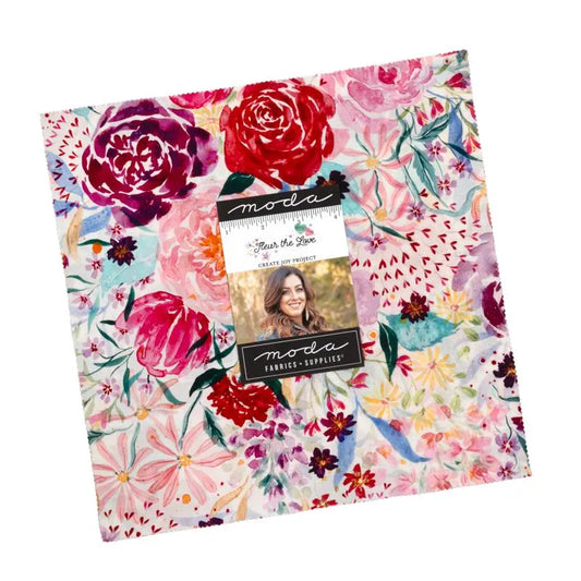Fleur the Love by Create Joy Project- 10in. Layer Cake- 42PC-39880LC- Moda