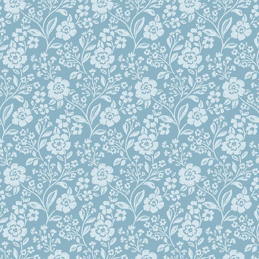 Sweet Cotton Tales-Trailing Blossoms by Cayla Naylor-C17311-BLUE- Riley Blake- Cotton Quilting Fabric- Lane to Grace