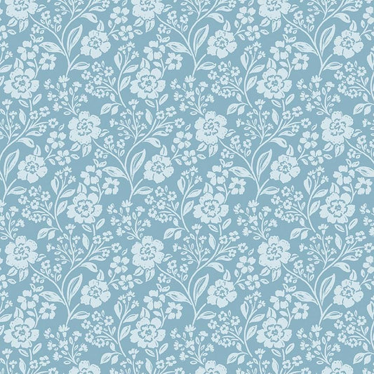 Sweet Cotton Tales-Trailing Blossoms by Cayla Naylor-C17311-BLUE- Riley Blake- Cotton Quilting Fabric- Lane to Grace