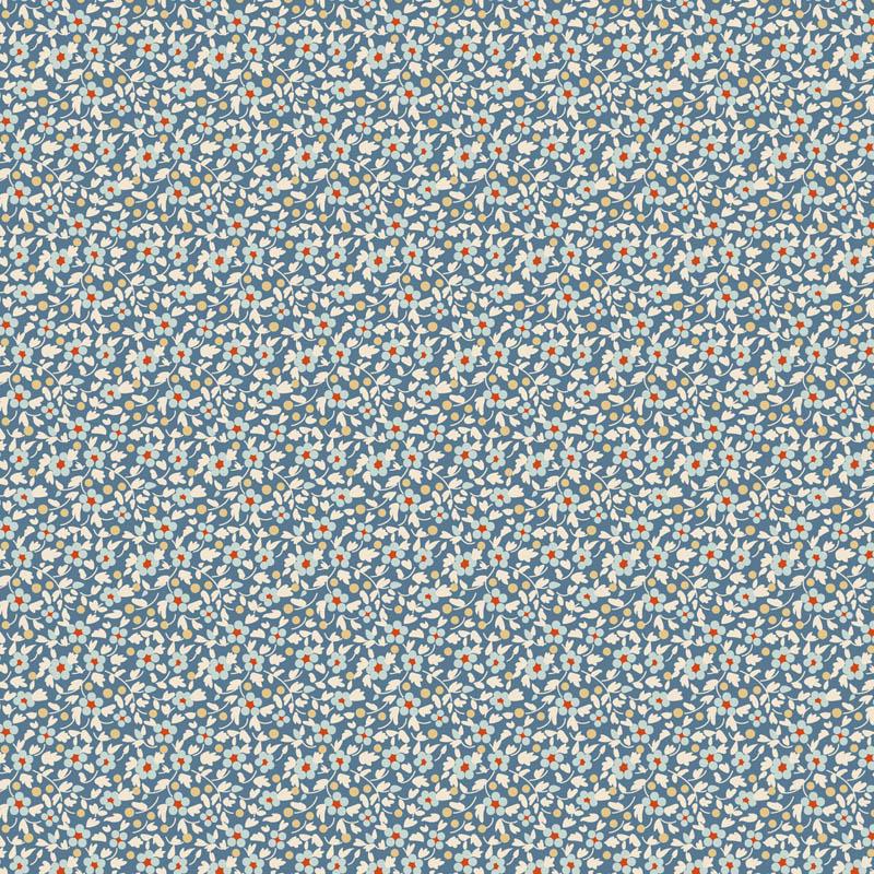 Brie Basics- Tilda- 130131- Blue- Cotton Quilting Fabric- Lane to Grace