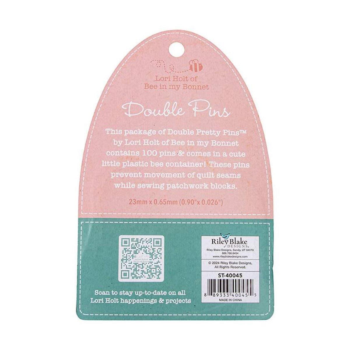 Pretty Pins- 100 Double Pins- by Lori Holt- ST-40045- Riley Blake- Lane to Grace