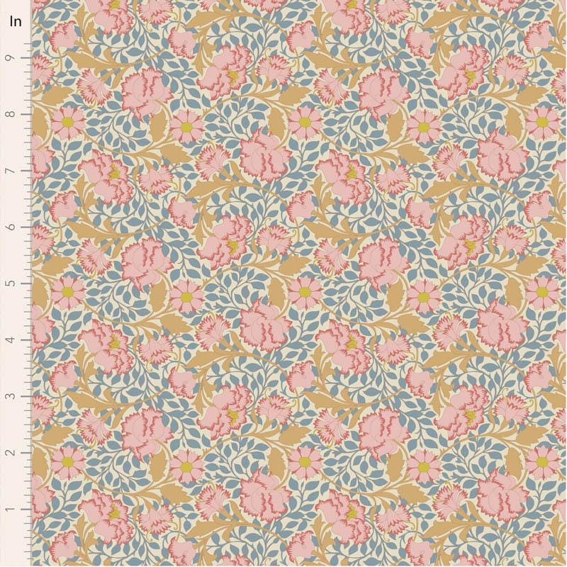 Songbird Collection- Flora- Tilda- 100654-Blue- Cotton Quilting Fabric- Lane to Grace