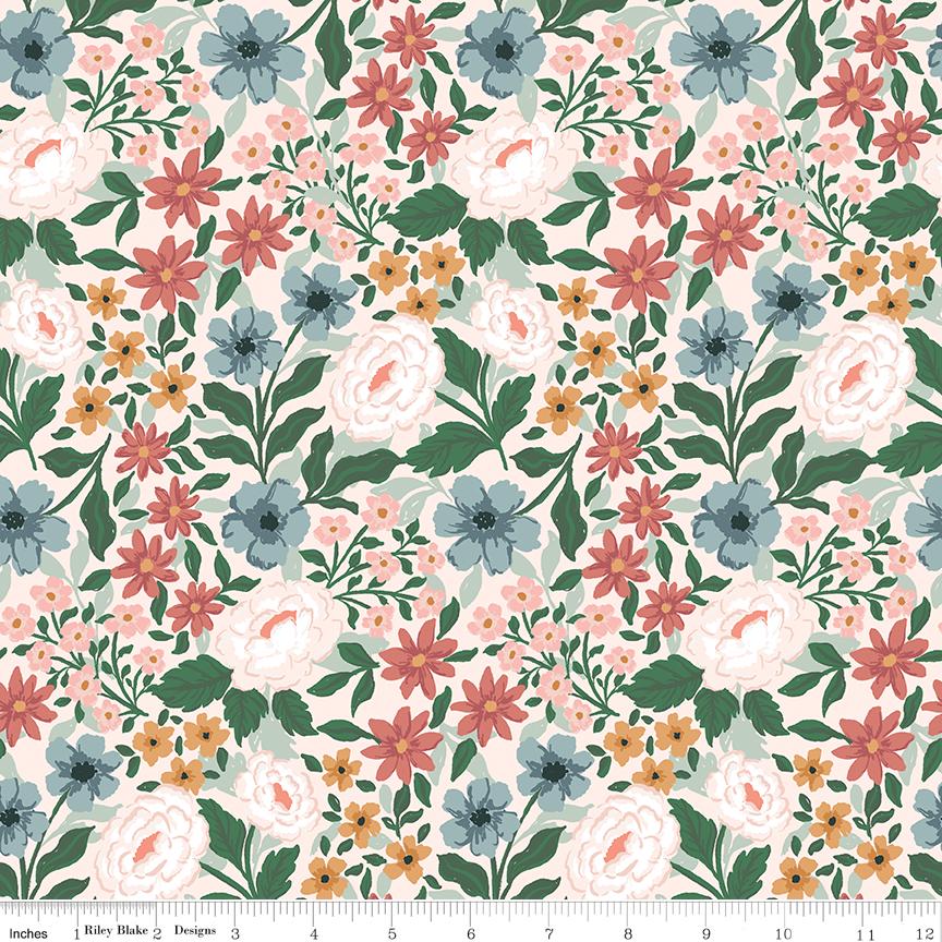 Sweet Cotton Tales-Blush Main by Cayla Naylor- C17310-BLUSH- Riley Blake- Cotton Quilting Fabric- Lane to Grace