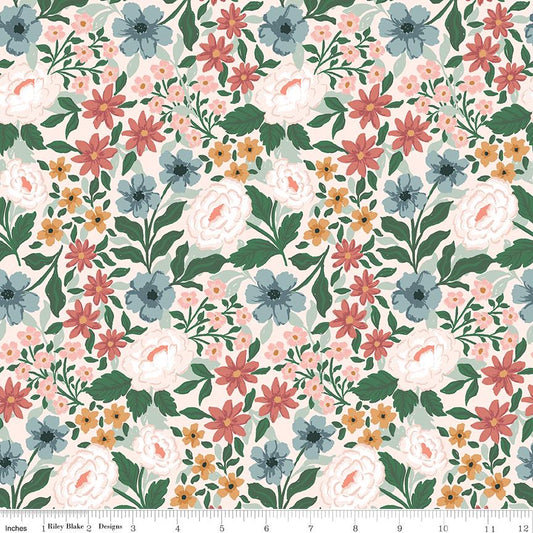 Sweet Cotton Tales-Blush Main by Cayla Naylor- C17310-BLUSH- Riley Blake- Cotton Quilting Fabric- Lane to Grace