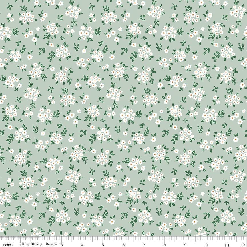 Sweet Cotton Tales-Blooming Bliss by Cayla Naylor- C17315-SAGE- Riley Blake- Cotton Quilting Fabric- Lane to Grace
