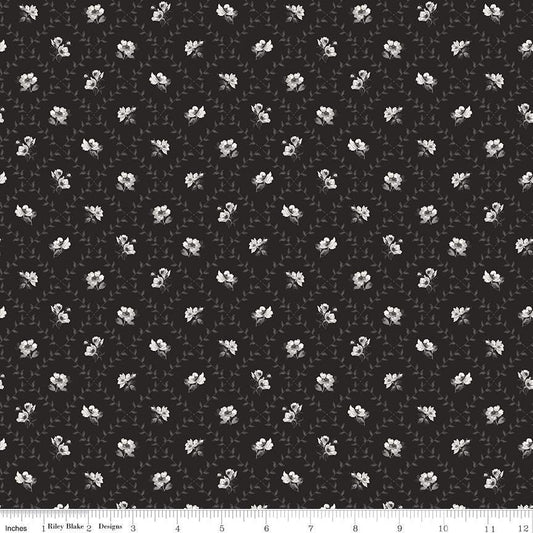 Ink & Ivory- Flower Trellis by RBD- C16912-INK- Riley Blake- Cotton Quilting Fabric- Lane to Grace