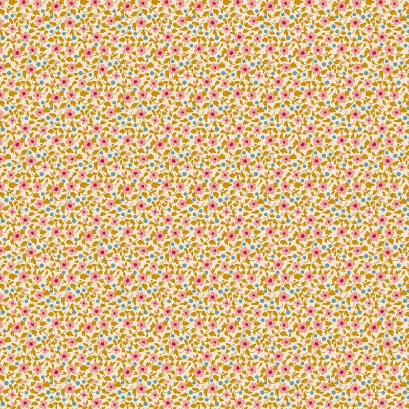Brie Basics- Tilda- 130196- Mustard-Cotton Quilting Fabric- Lane to Grace