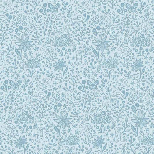 Sweet Cotton Tales-Trailing Blossoms by Cayla Naylor-C17311-BLUE- Riley Blake- Cotton Quilting Fabric- Lane to Grace