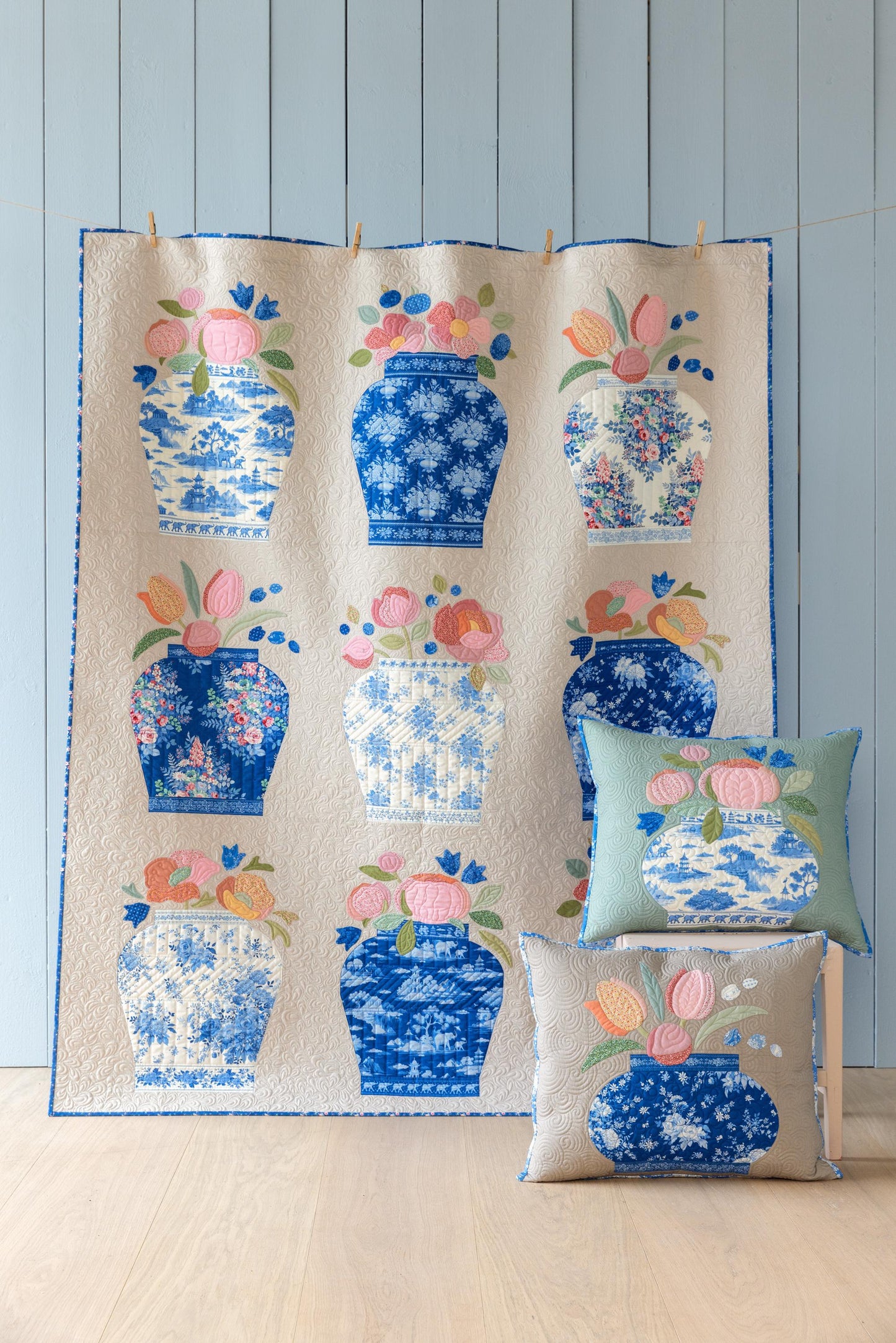 PRE-ORDER- Something Blue- Tilda- 100678- Bushbloom- Cornflower - Cotton Quilting Fabric- Lane to Grace- Ships June 2026