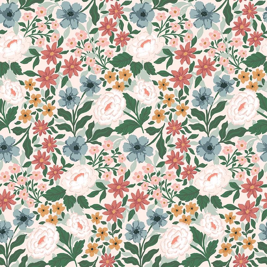 Sweet Cotton Tales-Blush Main by Cayla Naylor- C17310-BLUSH- Riley Blake- Cotton Quilting Fabric- Lane to Grace