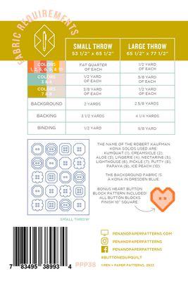 Buttoned Up by Pen + Paper Patterns- FQ Friendly-Paper Pattern- PPP38- Lane to Grace