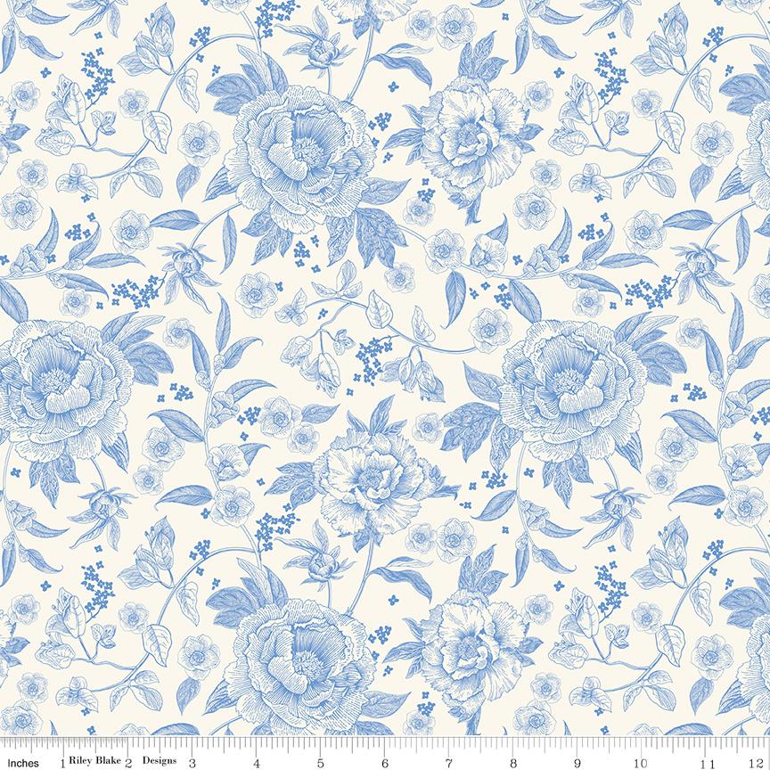 Penelope- Main Cream by My Mind's Eye-C16640-CREAM- Riley Blake- Cotton Quilting Fabric- Lane to Grace
