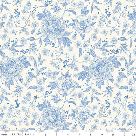 Penelope- Main Cream by My Mind's Eye-C16640-CREAM- Riley Blake- Cotton Quilting Fabric- Lane to Grace