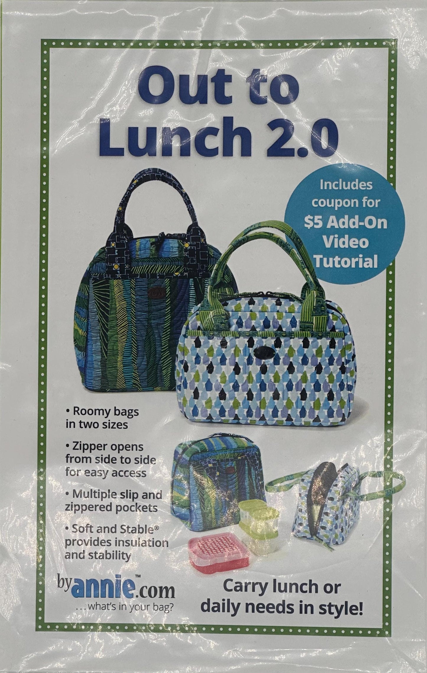 Out to Lunch 2.0- by Annie.com- Paper Pattern- Lane to Grace