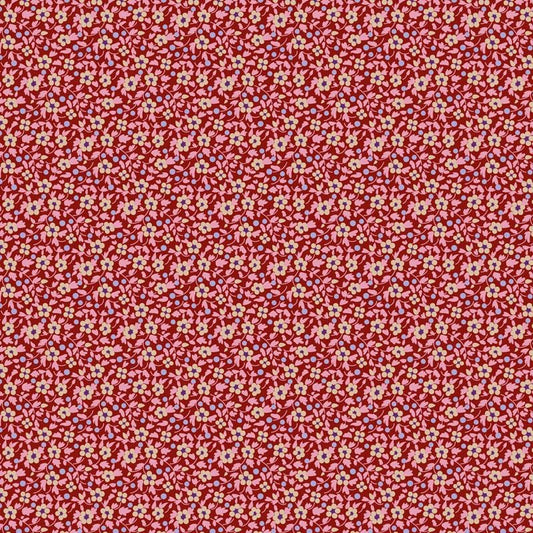 Brie Basics- Tilda- 130192- Burgundy- Cotton Quilting Fabric- Lane to Grace