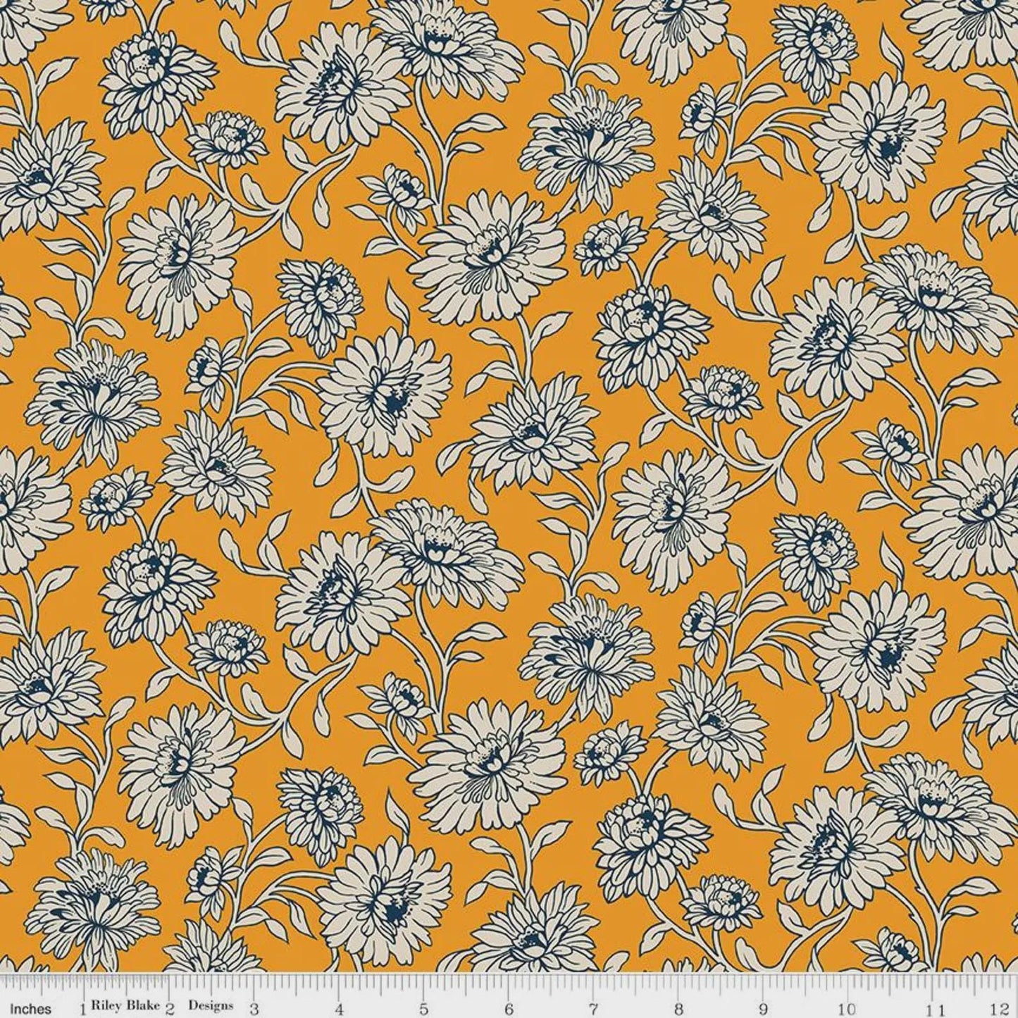 Cheddar at Twilight- Main Cheddar by RBD- C15160-CHEDDAR- Riley Blake-Cotton Quilting Fabric- Lane to Grace