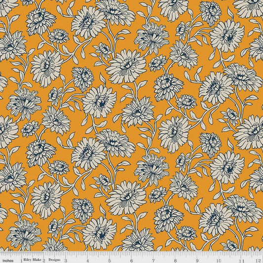 Cheddar at Twilight- Main Cheddar by RBD- C15160-CHEDDAR- Riley Blake-Cotton Quilting Fabric- Lane to Grace