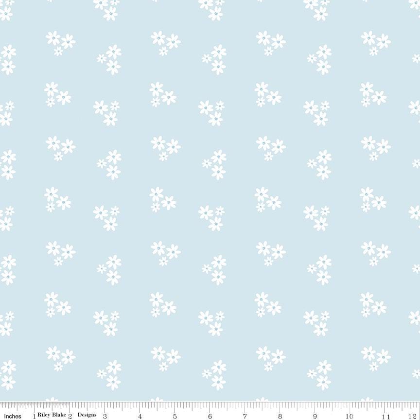 Firework Fields by Gracey Larson- 17587-Light Blue- Riley Blake- Cotton Quilting Fabric- Lane to Grace
