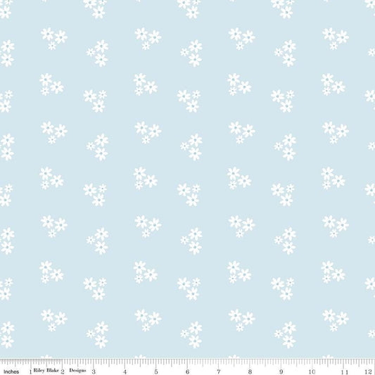 Firework Fields by Gracey Larson- 17587-Light Blue- Riley Blake- Cotton Quilting Fabric- Lane to Grace