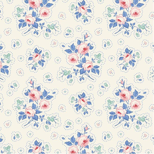 PRE-ORDER- Something Blue- Tilda- 100669- First Kiss- Cream - Cotton Quilting Fabric- Lane to Grace- Ships June 2026