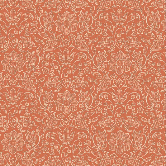 Songbird Blenders- Lila- Tilda- 110152-Coral- Cotton Quilting Fabric- Lane to Grace