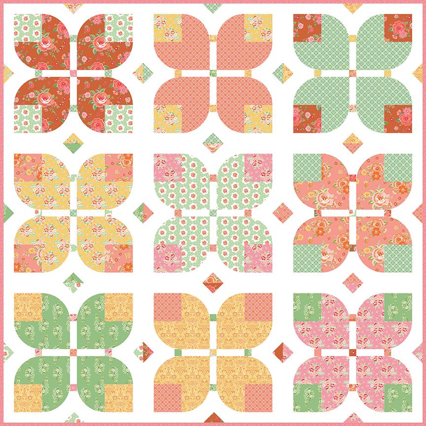 Peach Cobbler 5" Stacker (42pc) by Lily Ashbury- 5-17420-42- Riley Blake- Cotton Quilting Fabric- Lane to Grace