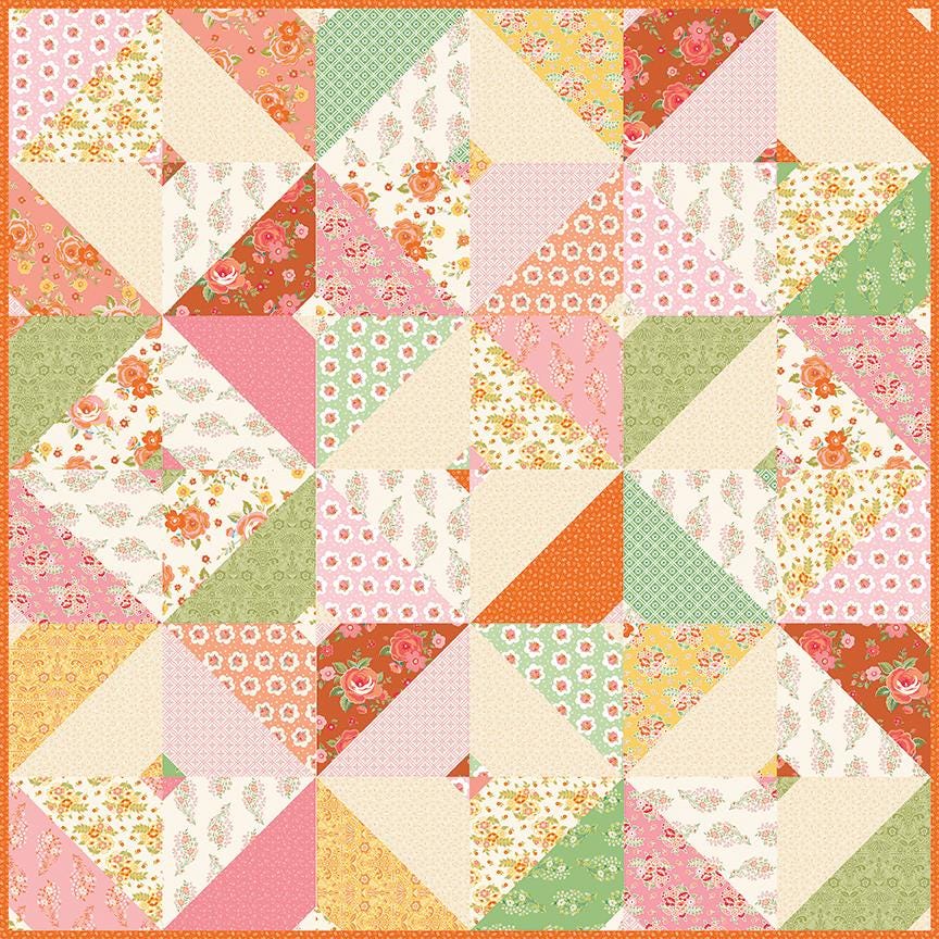 Peach Cobbler 5" Stacker (42pc) by Lily Ashbury- 5-17420-42- Riley Blake- Cotton Quilting Fabric- Lane to Grace