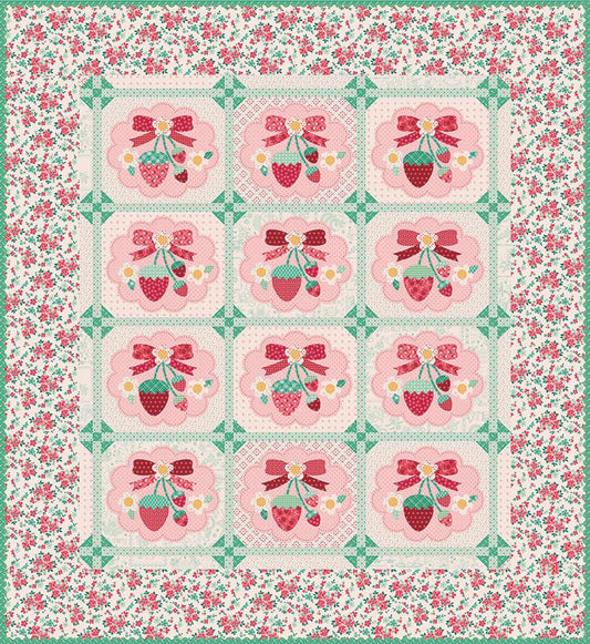 Berry & Sage- Strawberry Crush Sew Along Quilt Kit by Lori Holt- for Riley Blake- KT17380- Lane to Grace