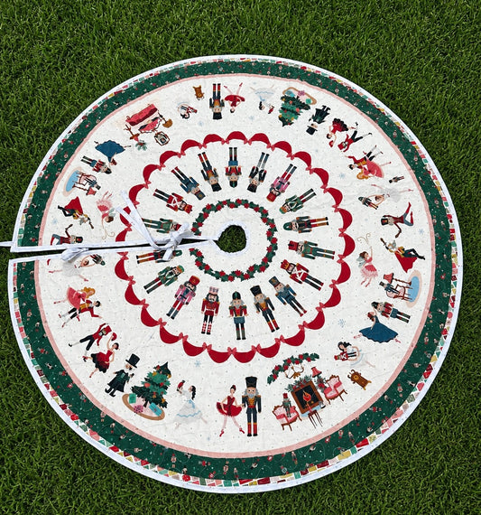 Nutcracker Quilted Christmas Tree Skirt