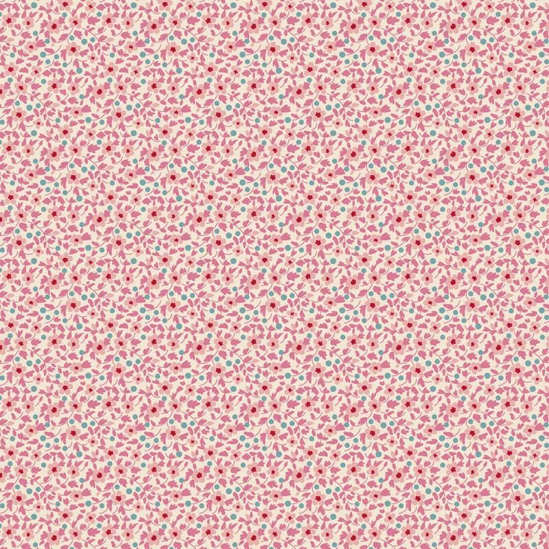 Brie Basics- Tilda- 130194- Pink- Cotton Quilting Fabric- Lane to Grace