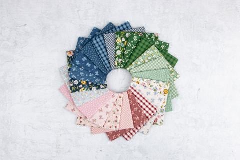 Rosewood- Fat Quarter Bundle (21PC) by Jessica Chertkow- FQ-17490-21- Riley Blake- Cotton Quilting Fabric- Lane to Grace