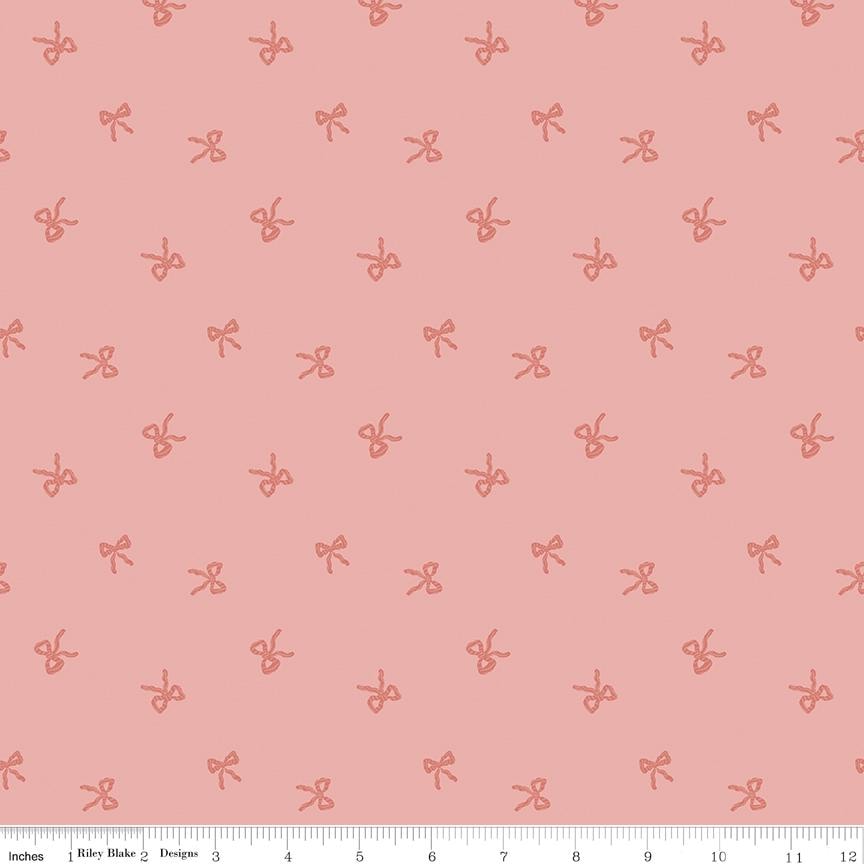 Sweet Cotton Tales- Twirls & Ties by Cayla Naylor- C17314-ROSE- Riley Blake- Cotton Quilting Fabric- Lane to Grace