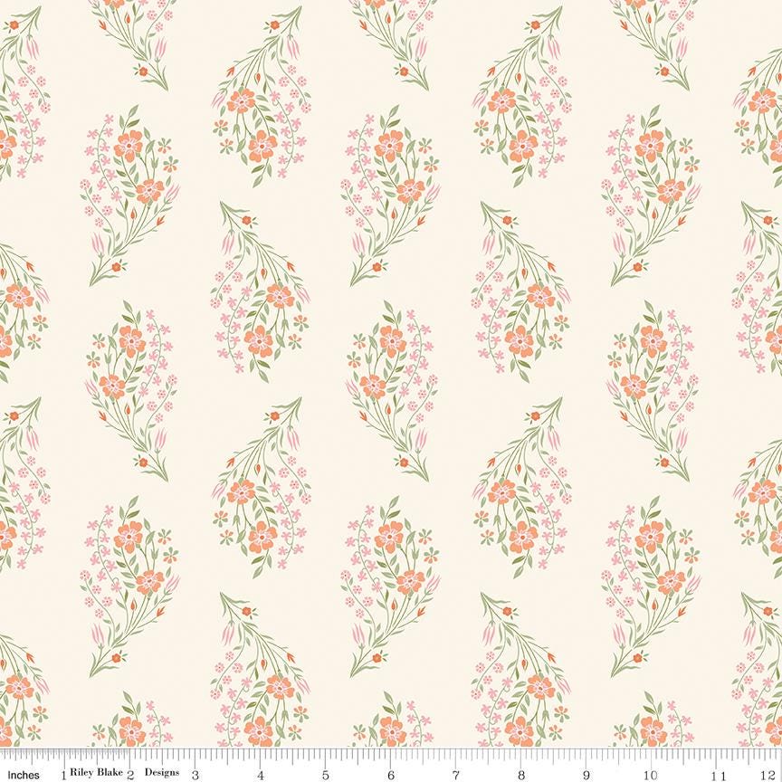 Peach Cobbler Fat Quarter Curated Bundle (4pc) by Lily Ashbury- Riley Blake- Cotton Quilting Fabric- Lane to Grace