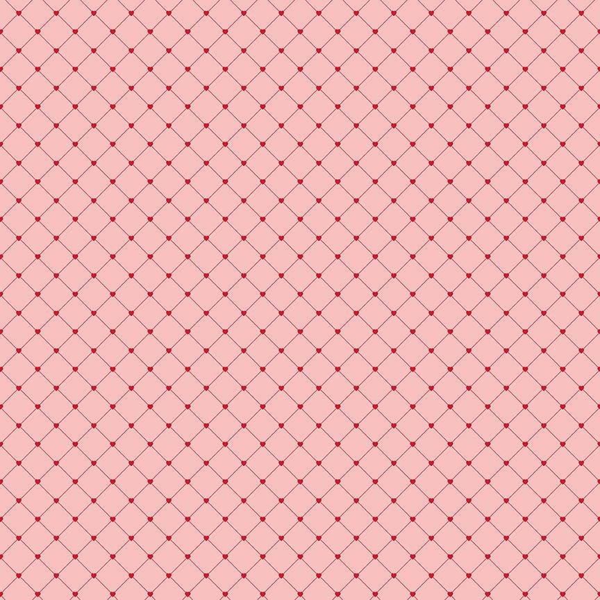 Letters to Cupid- Crisscross by My Mind's Eye- C16986-PINK- Riley Blake-Cotton Quilting Fabric- Lane to Grace