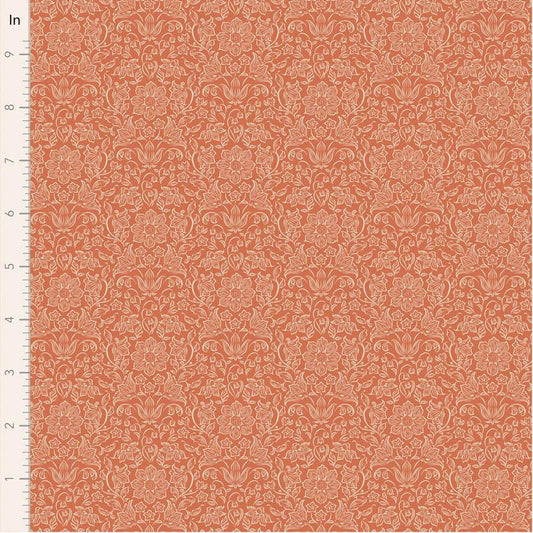 Songbird Blenders- Lila- Tilda- 110152-Coral- Cotton Quilting Fabric- Lane to Grace