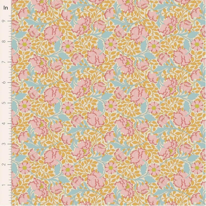 Songbird Collection- Flora- Tilda- 100658-Mustard- Cotton Quilting Fabric- Lane to Grace