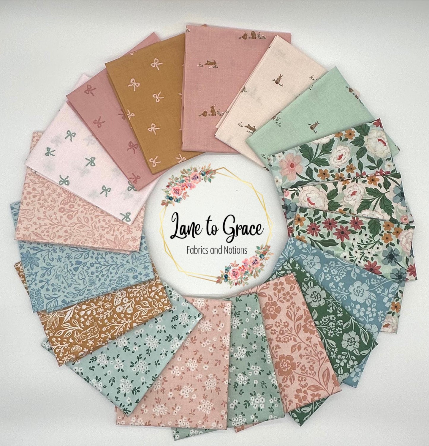 Sweet Cotton Tales by Cayla Naylor- 40PC Rollie Pollie- Riley Blake- Quilting Cotton -Lane to Grace