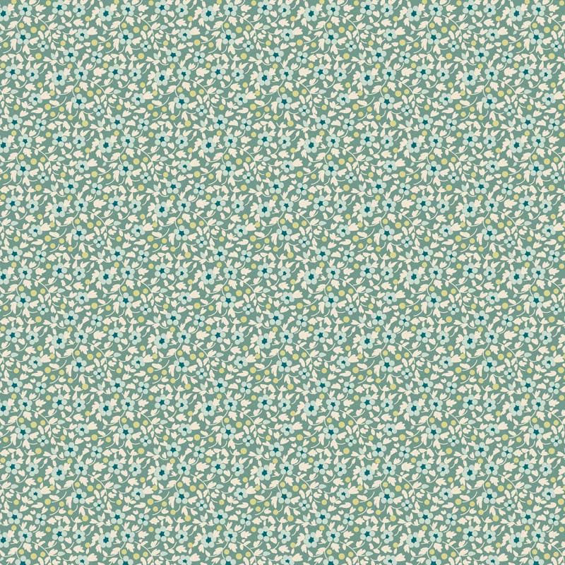 Brie Basics- Tilda- 130191- Teal- Cotton Quilting Fabric- Lane to Grace
